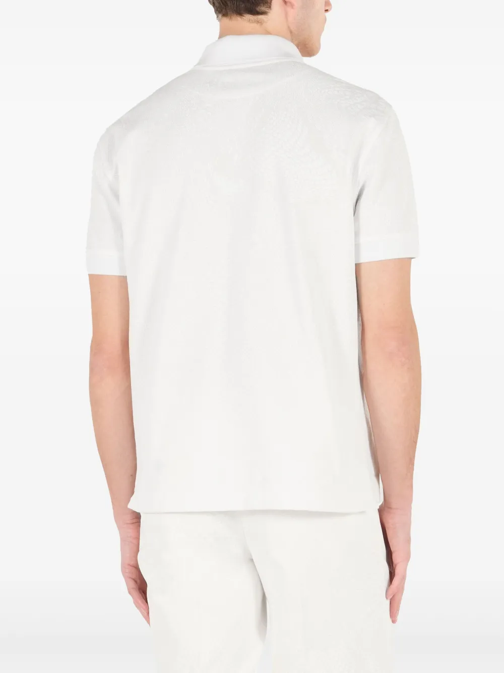 Roberto Cavalli Poloshirt met python print Wit