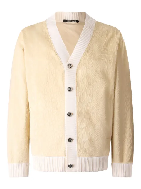 Roberto Cavalli python-print cardigan