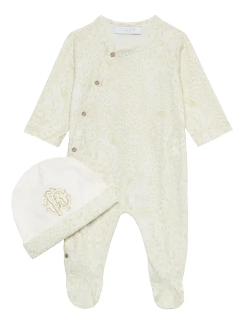 Roberto Cavalli Junior logo-embroidered pajamas 