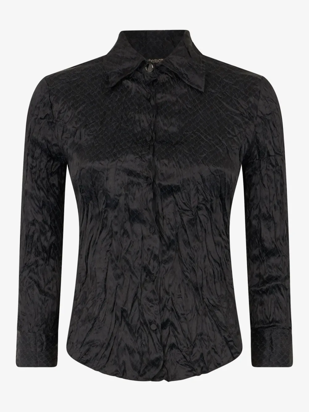 Roberto Cavalli crinkled-effect shirt Zwart