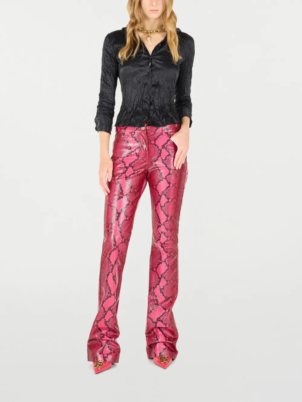 ROBERTO CAVALLI CRINKLED-EFFECT SHIRT