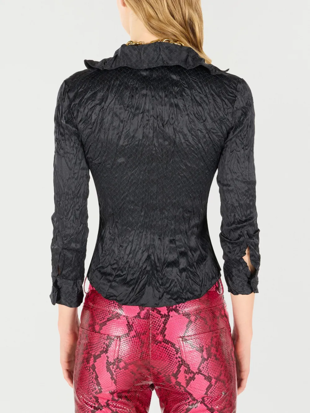 ROBERTO CAVALLI CRINKLED-EFFECT SHIRT