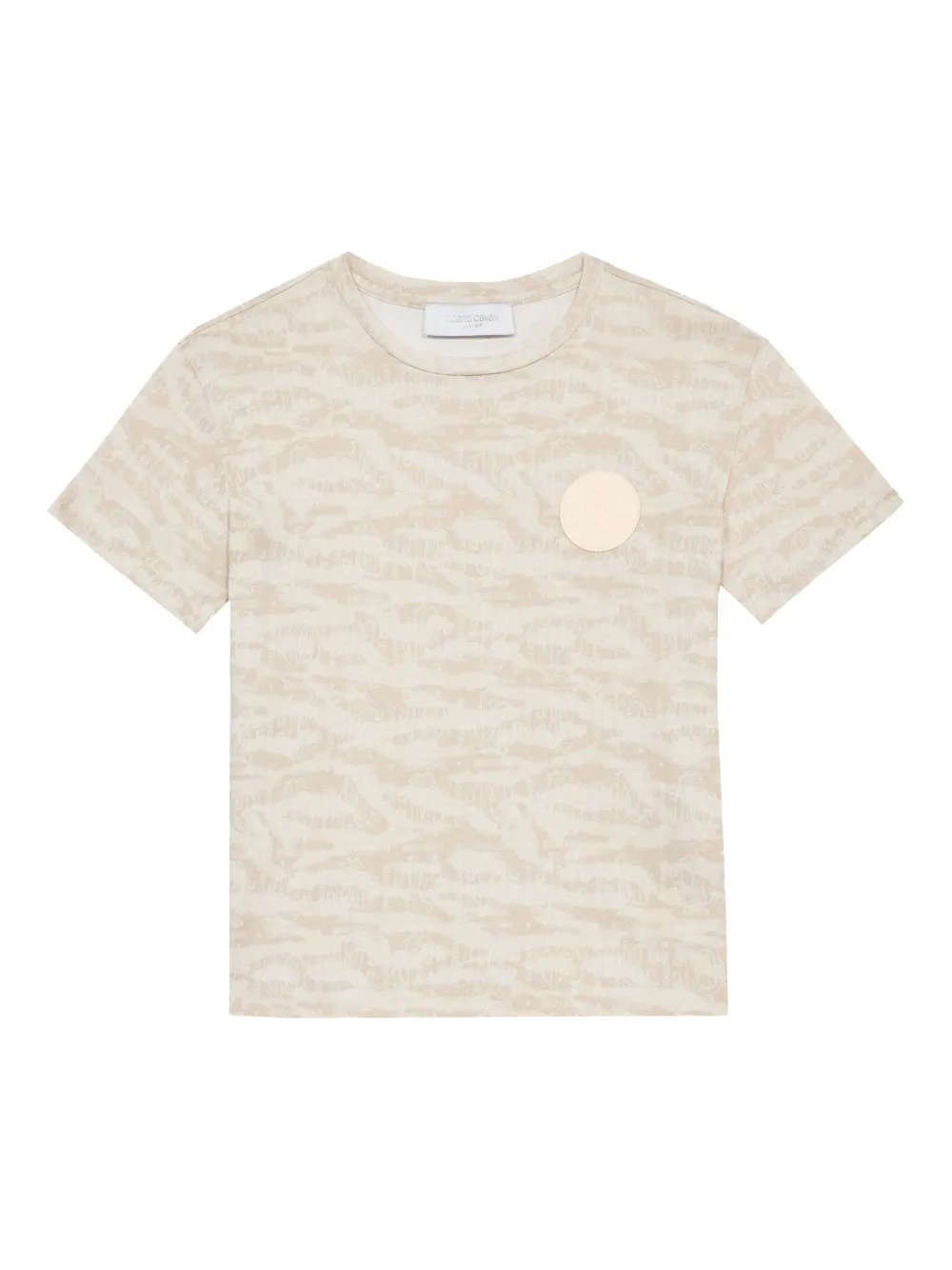 Roberto Cavalli Junior T-shirt met logoprint Beige