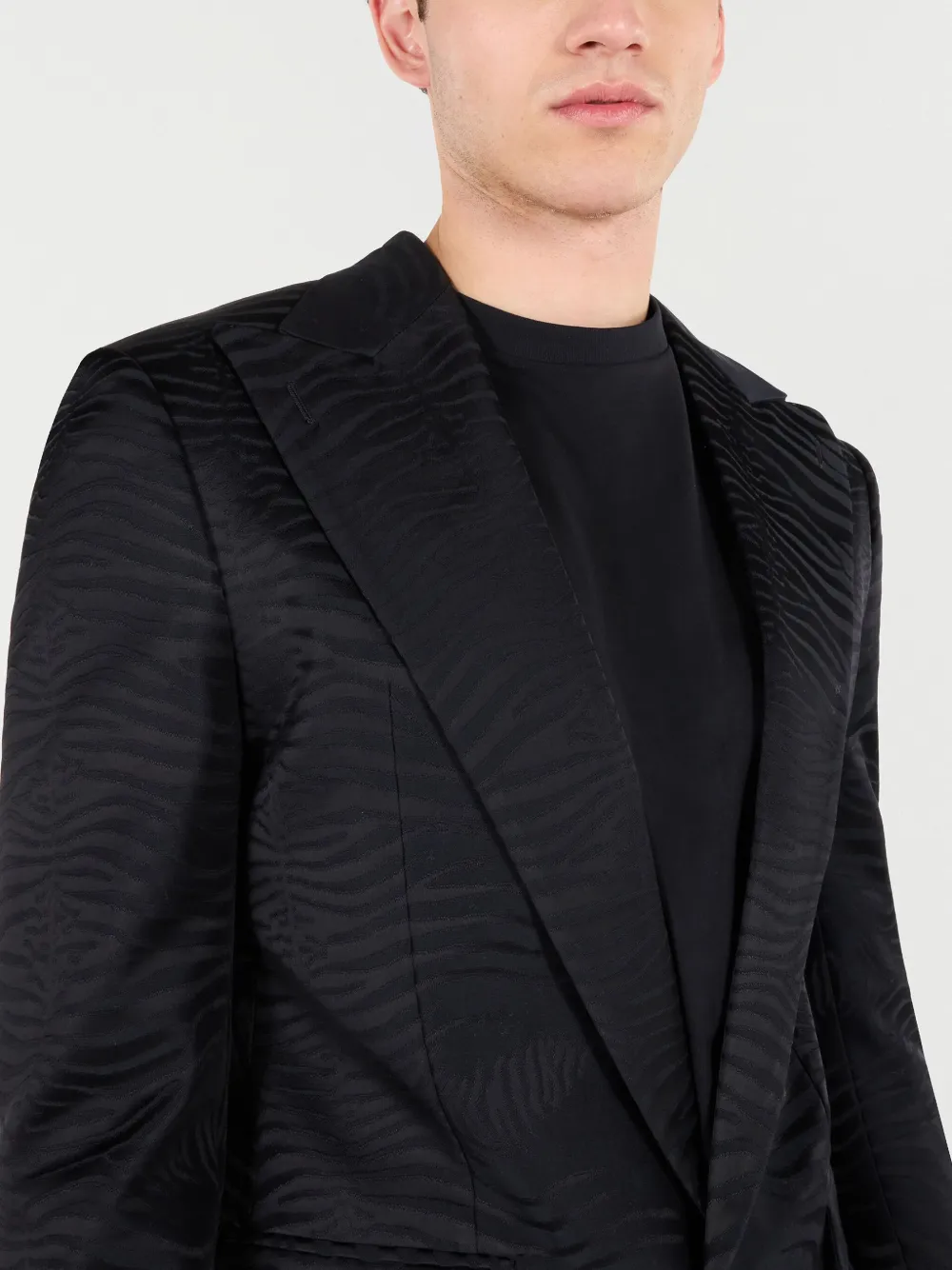 Roberto Cavalli Blazer met enkele rij knopen Zwart