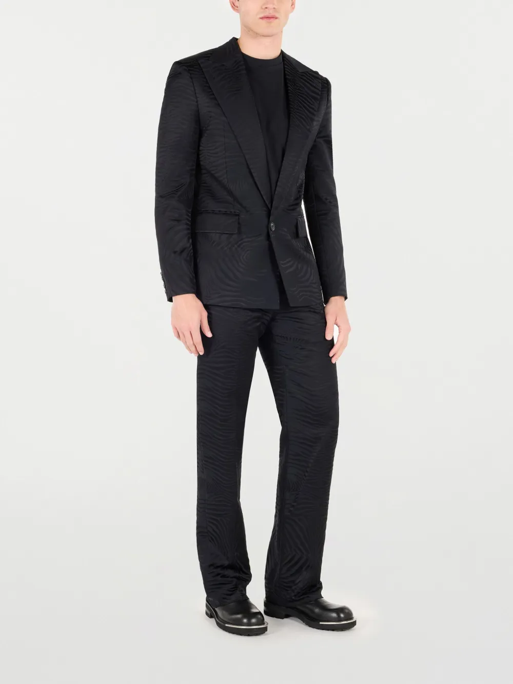 Roberto Cavalli Blazer met enkele rij knopen Zwart