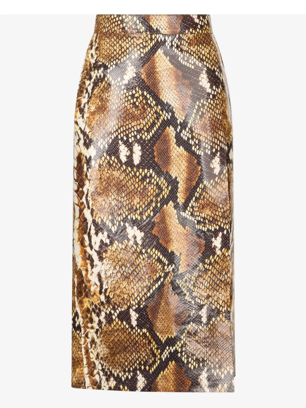 Roberto Cavalli reptile-skin effect skirt Bruin