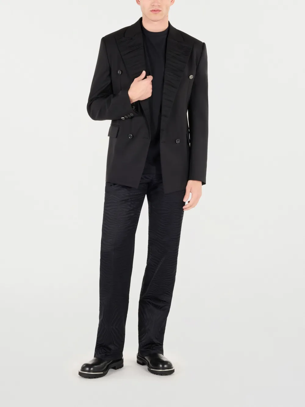 Roberto Cavalli Blazer met geplooid detail Zwart