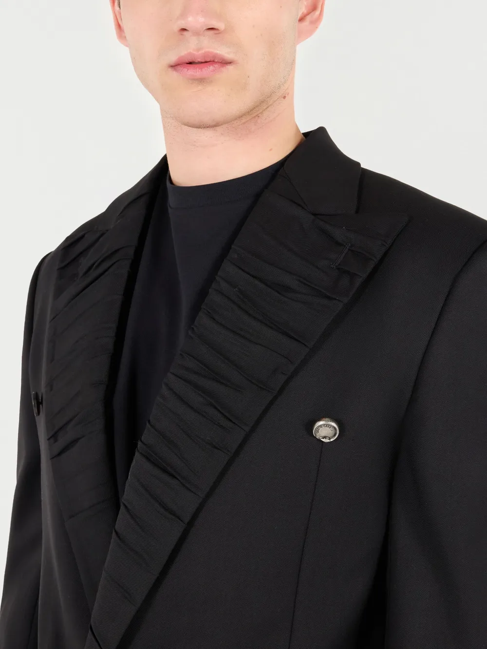 Roberto Cavalli Blazer met geplooid detail Zwart
