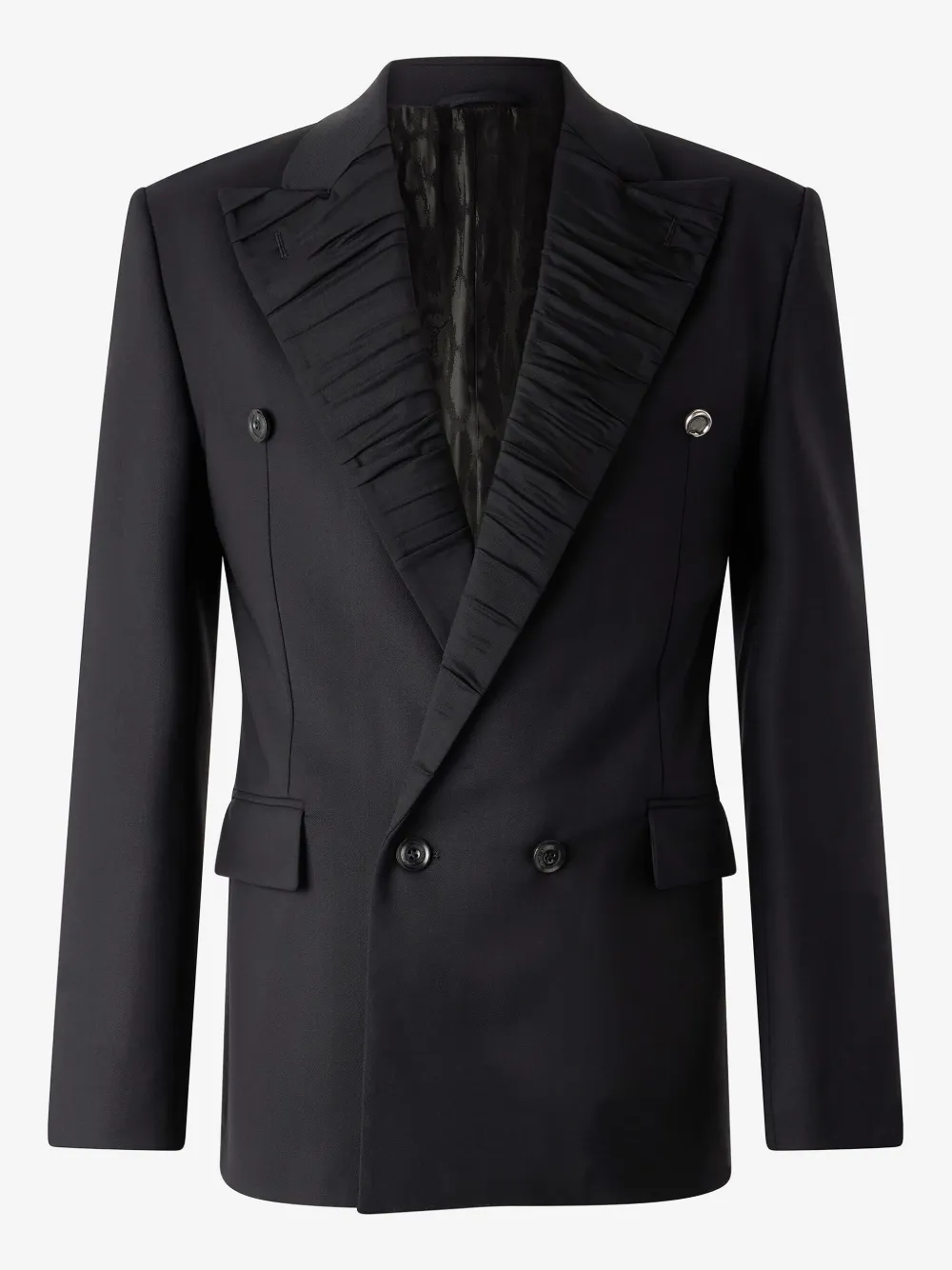 Roberto Cavalli Pleat-detail Blazer In Black