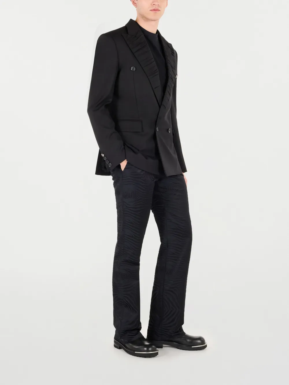 Roberto Cavalli Blazer met geplooid detail Zwart