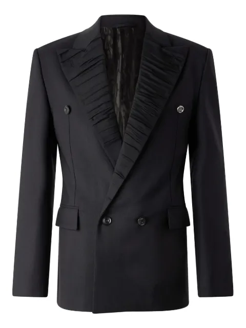 Roberto Cavalli blazer con detalle de pliegues