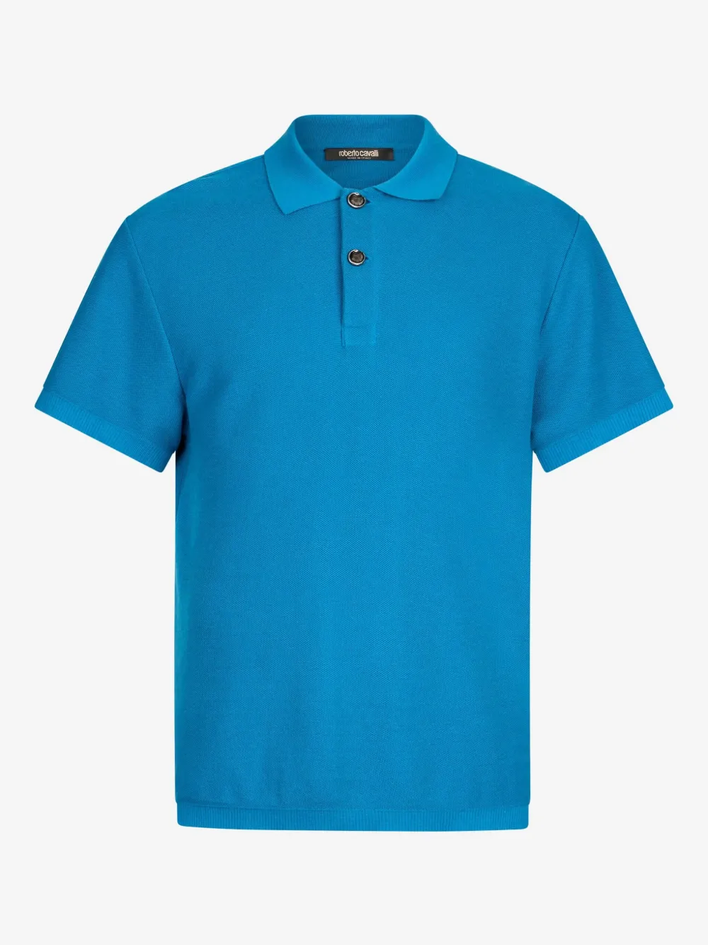 Roberto Cavalli Man Cotton Polo In Blue