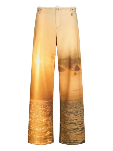 Roberto Cavalli graphic-print trousers