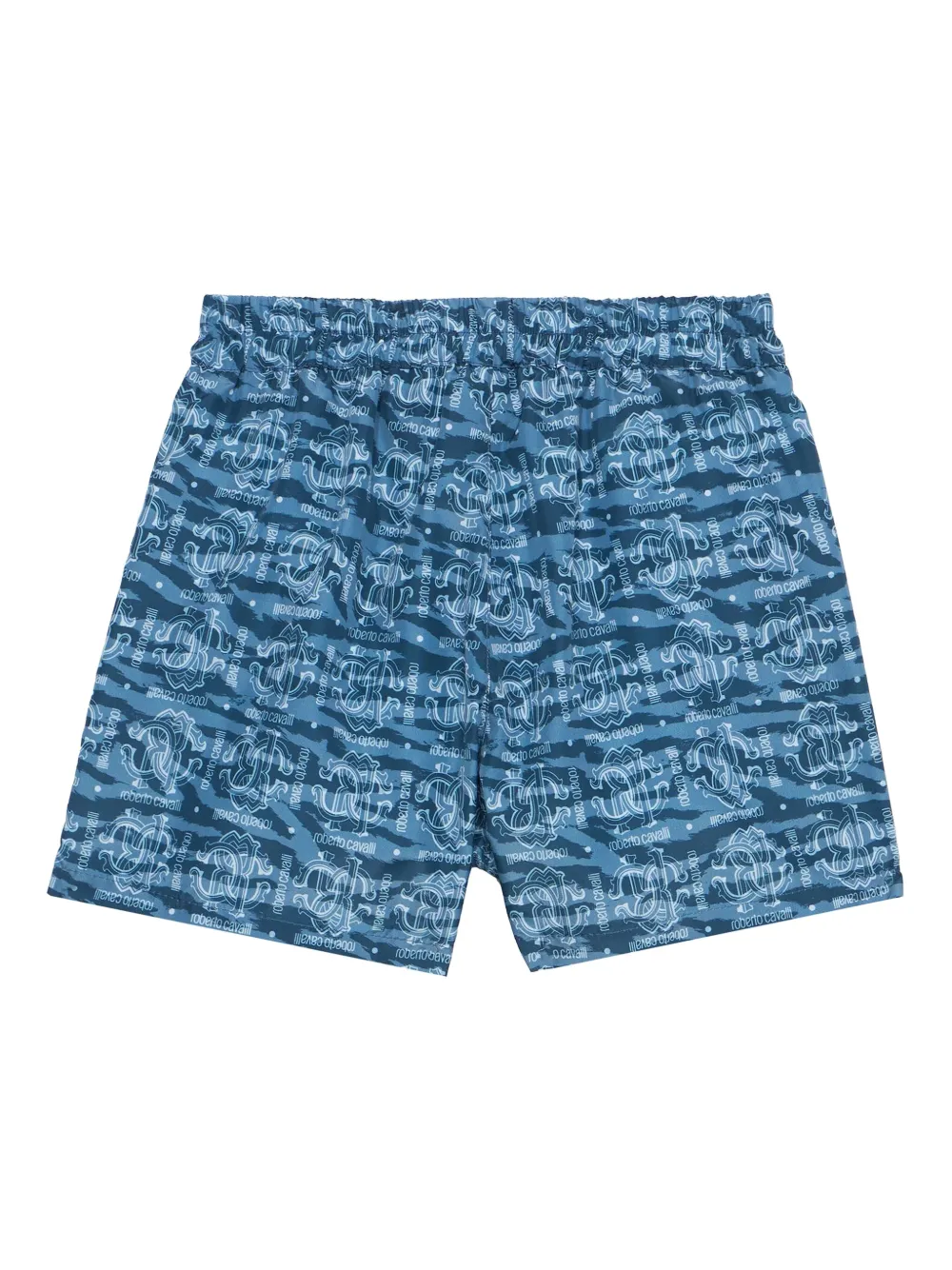 Roberto Cavalli Junior Zwembroek met logoprint Blauw