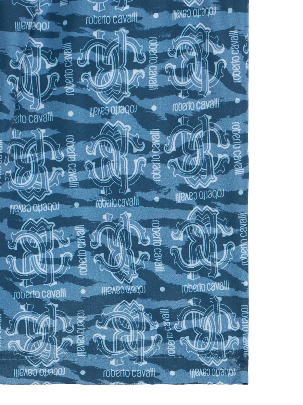 Roberto Cavalli Junior Zwembroek met logoprint Blauw