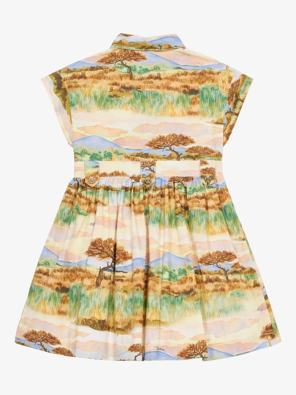 Roberto Cavalli Junior Jurk met print Beige