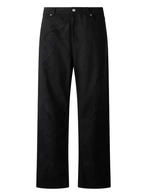 Roberto Cavalli pantalones con estampado de piel de pitón