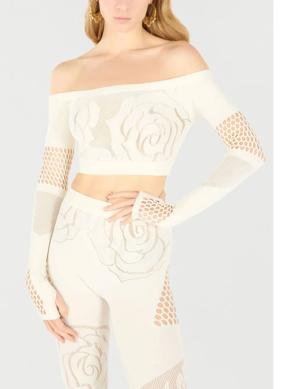 Roberto Cavalli Cropped top Beige