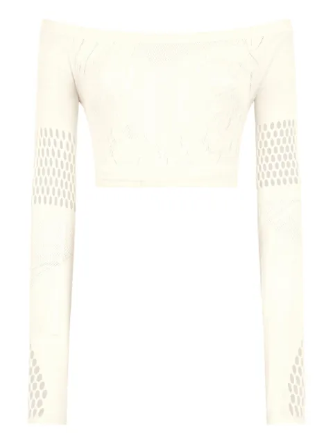 Roberto Cavalli open-knit crop top