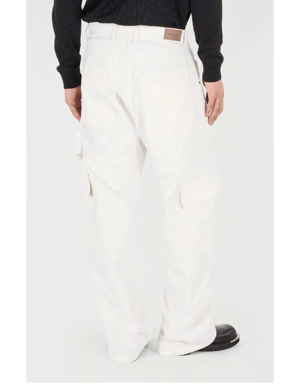 Shop Roberto Cavalli Cargo Trousers In White