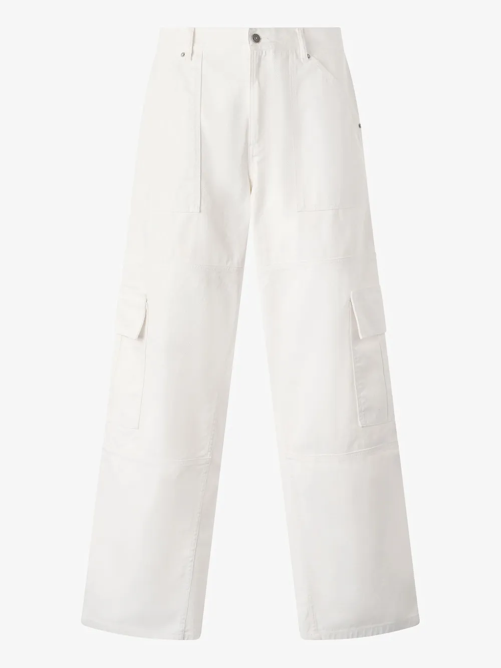 Shop Roberto Cavalli Cargo Trousers In White