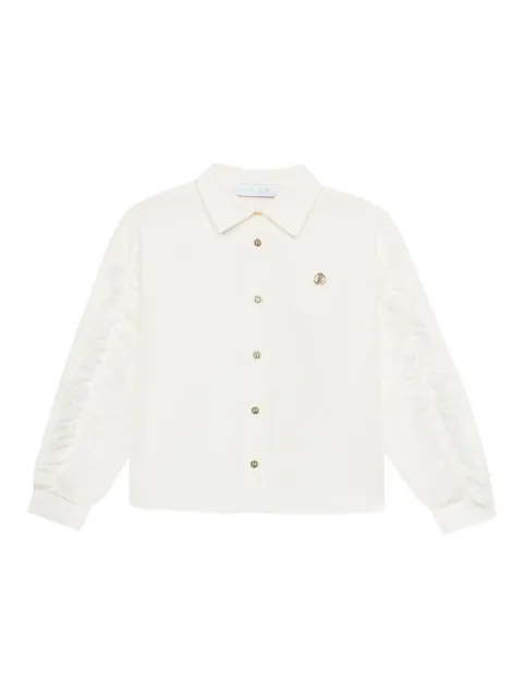 Roberto Cavalli Junior Camisa com logo bordado