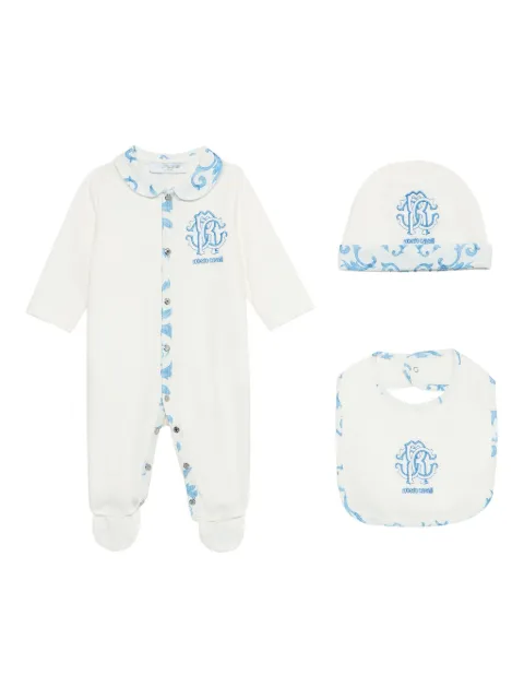 Roberto Cavalli Junior logo-embroidered pajamas 