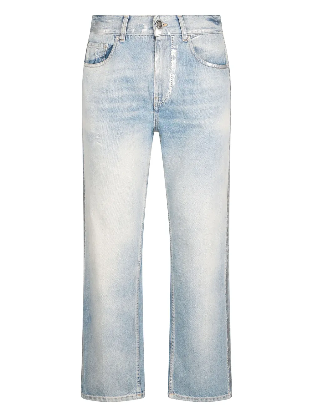 Roberto Cavalli Gerafelde jeans Blauw
