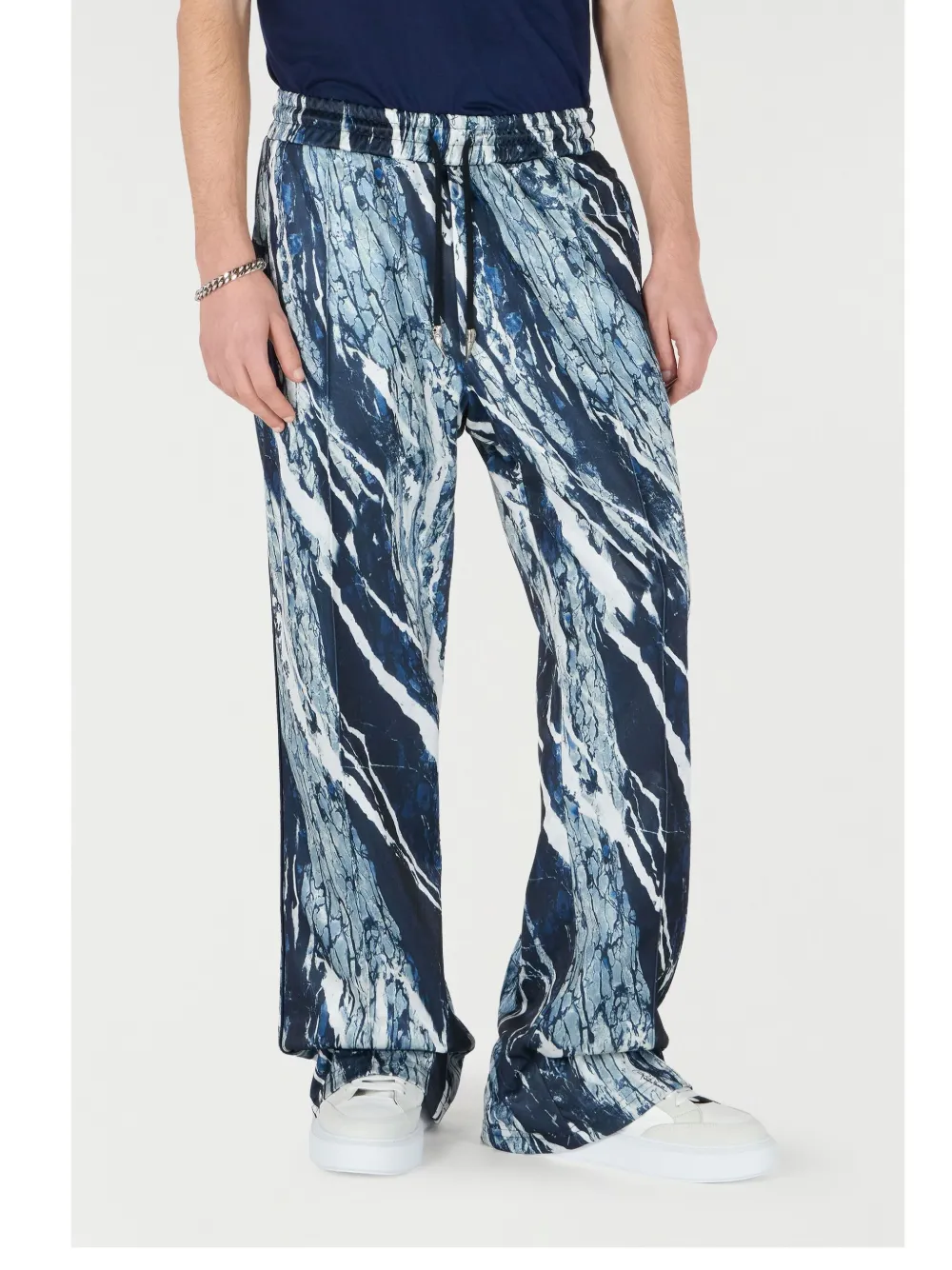 Roberto Cavalli Marble broek Blauw