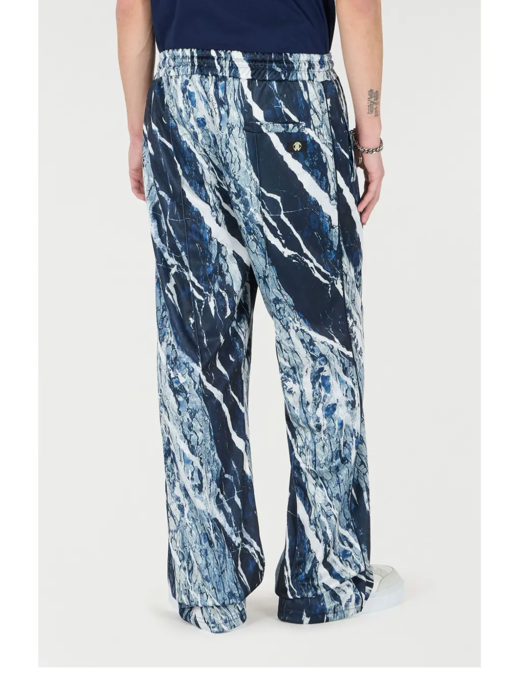 Roberto Cavalli Marble broek Blauw