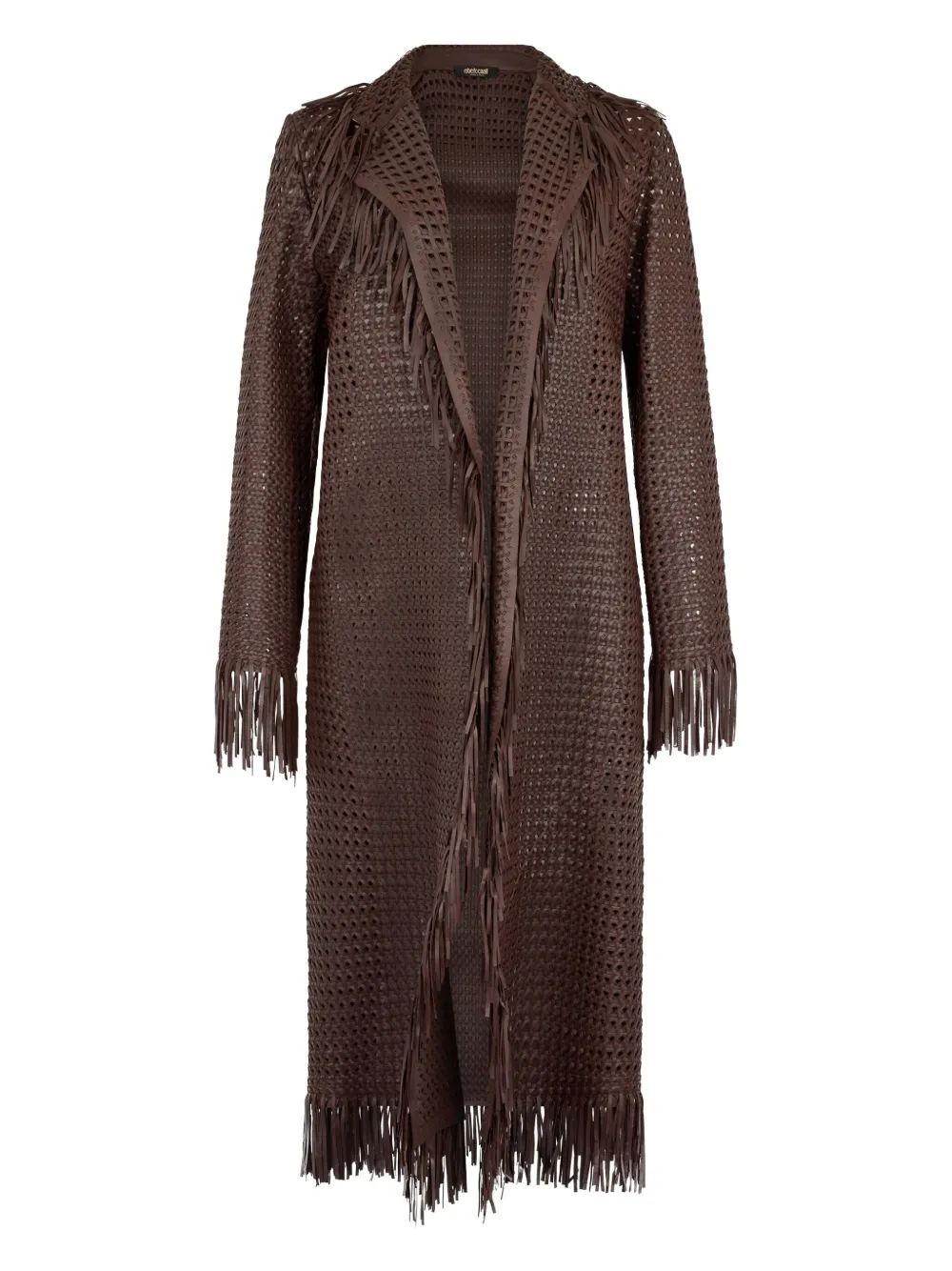 Roberto Cavalli Leren jas Bruin