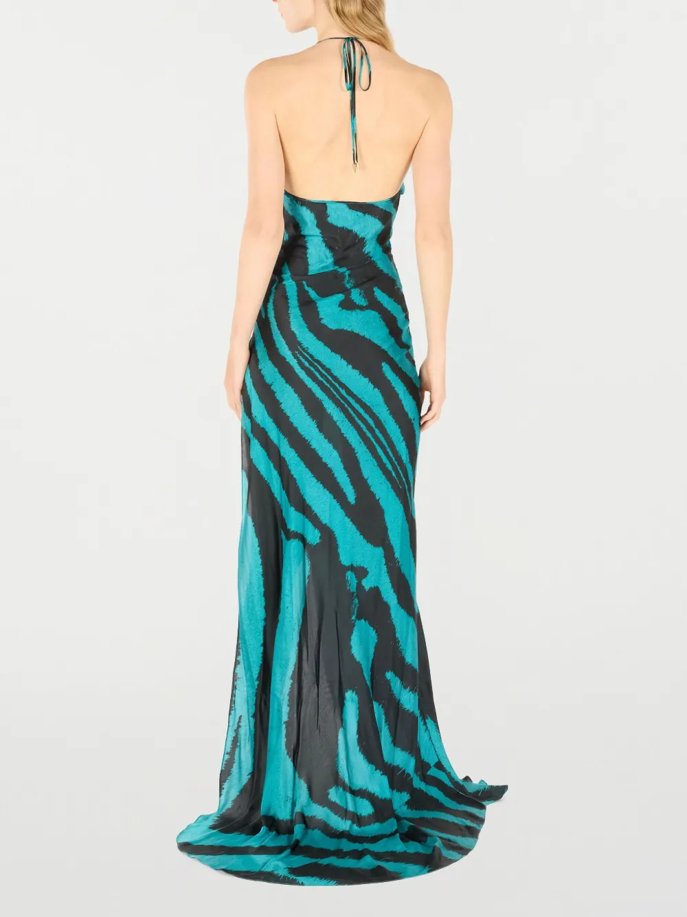 Roberto Cavalli Jurk met zebraprint Zwart