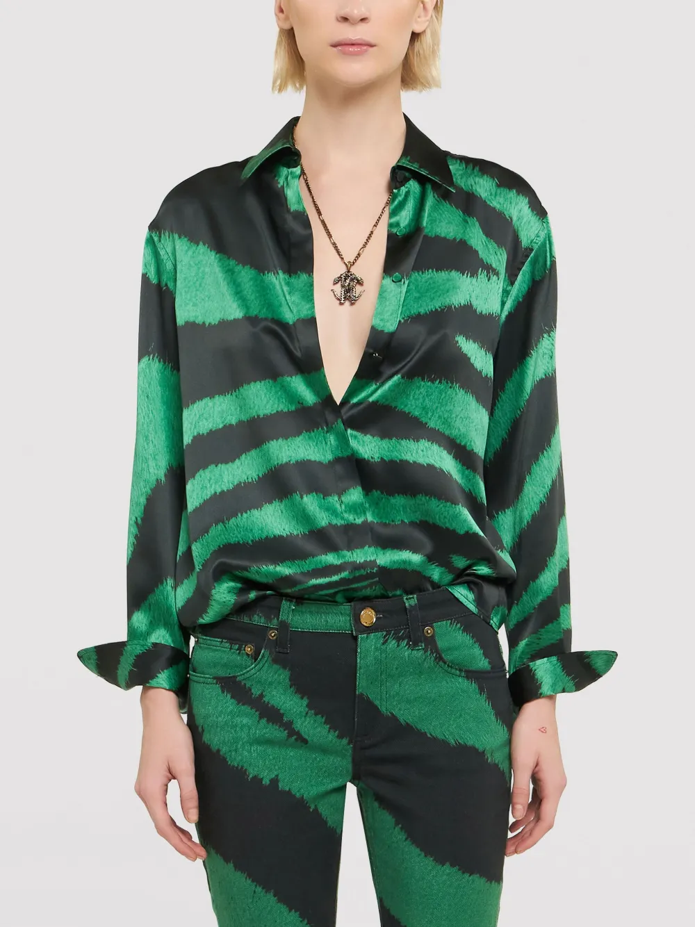 ROBERTO CAVALLI ZEBRA-PRINT SHIRT 