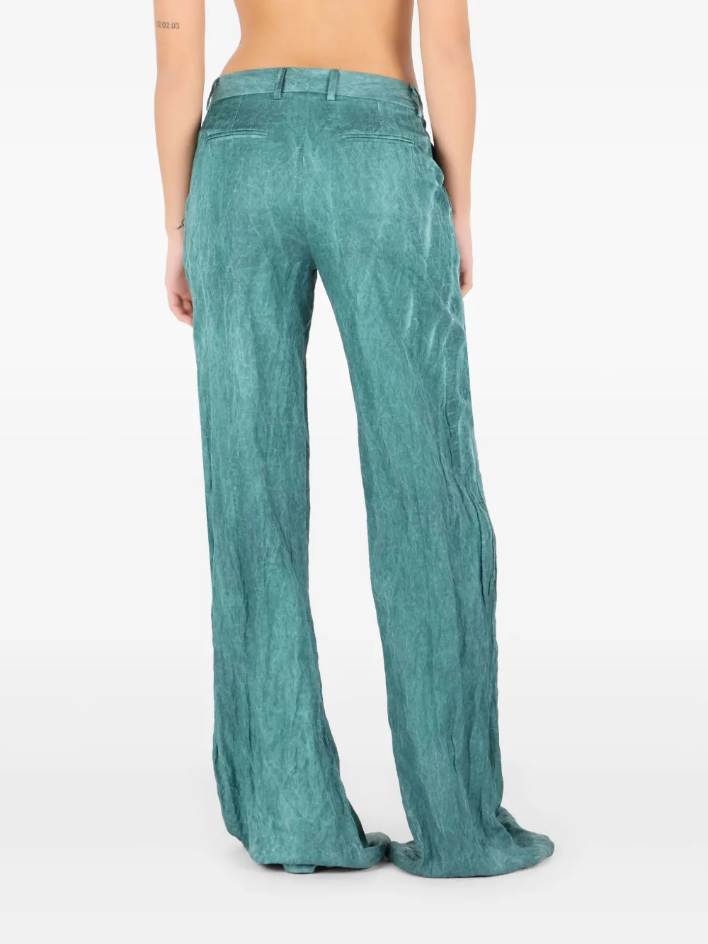 Roberto Cavalli Broek met gekreukt effect Blauw