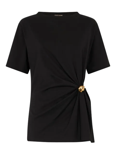 Roberto Cavalli tiger head-brooch T-shirt