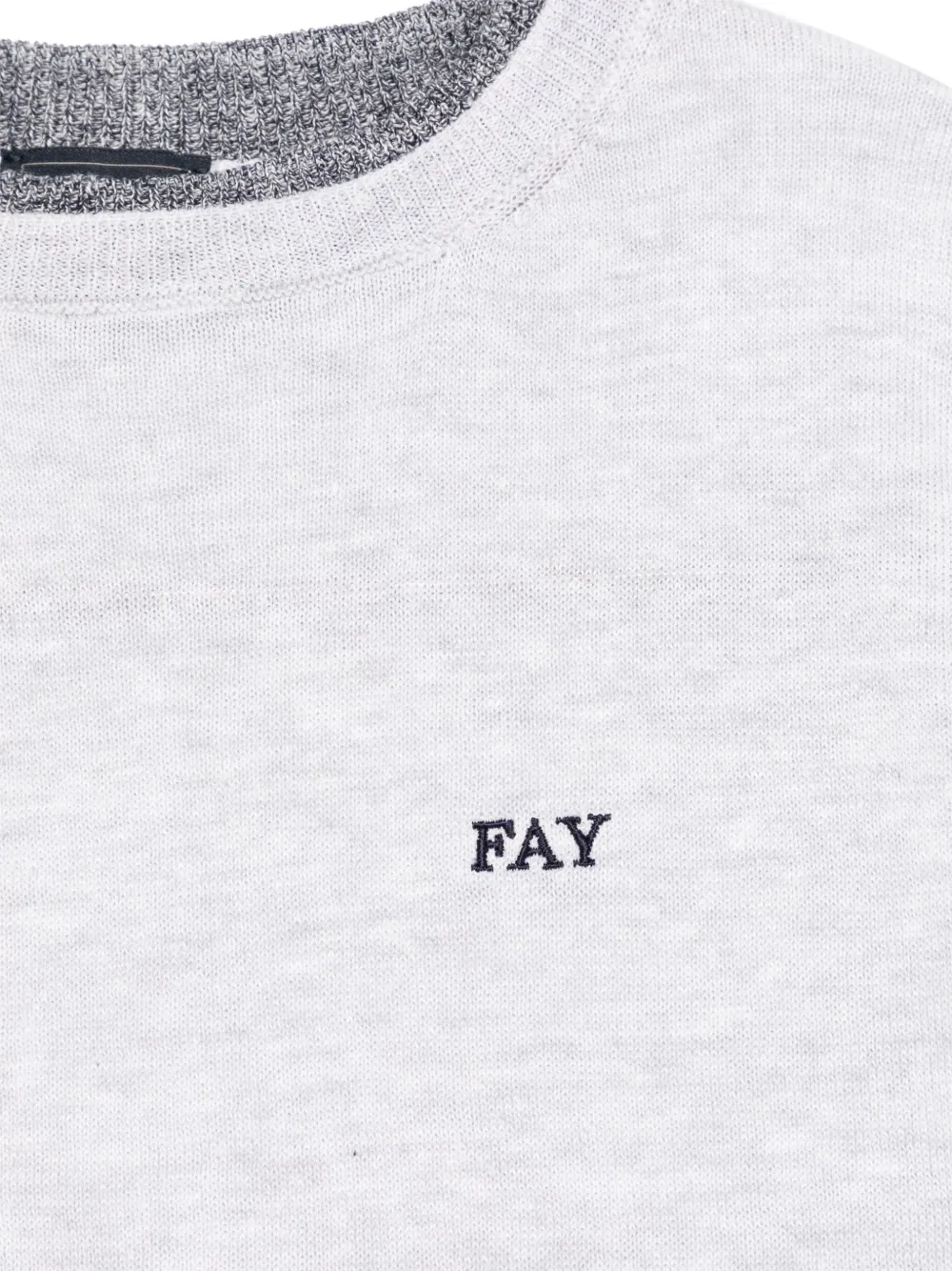 Fay Kids T-shirt met geborduurd logo Grijs