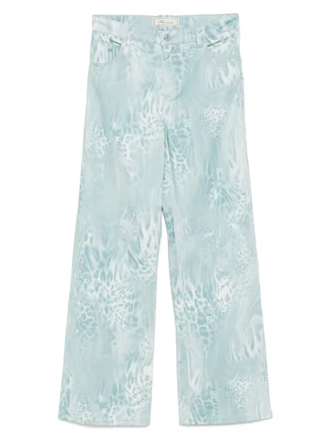Blumarine jeans con estampado de leopardo