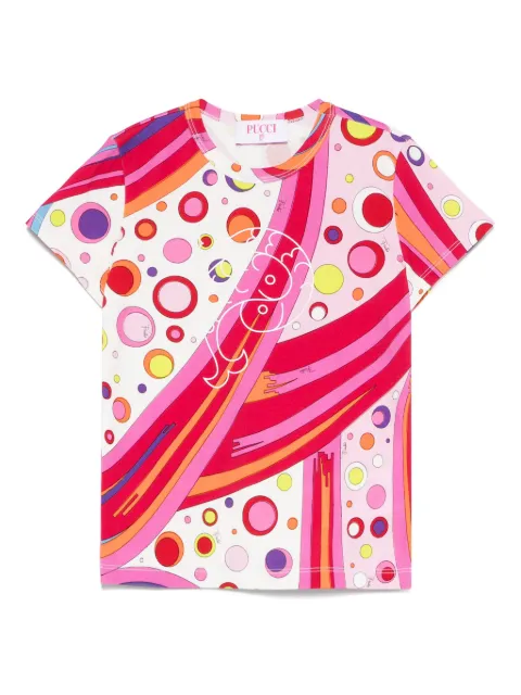 PUCCI Junior playera con estampado Fontane