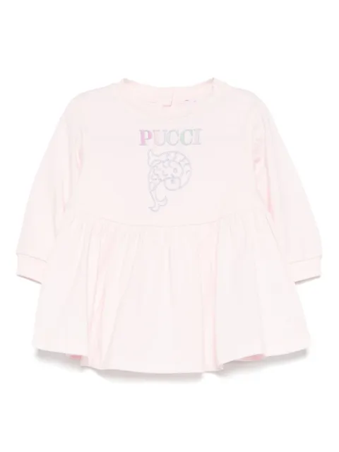 PUCCI Junior logo-embroidered dress