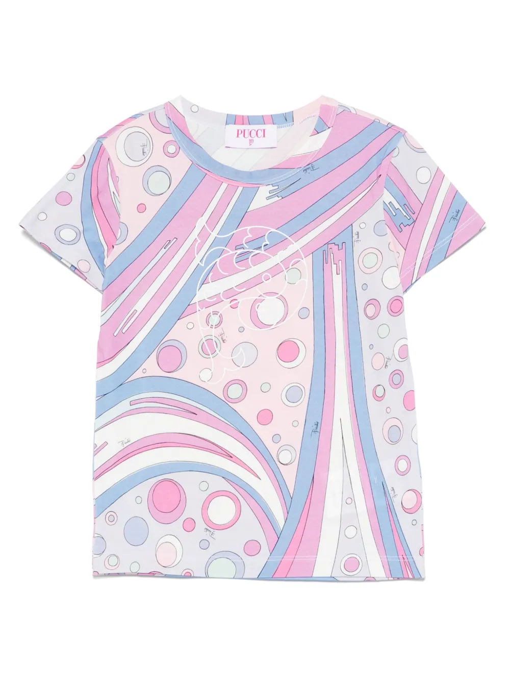 PUCCI Junior playera con estampado Fontane | azul | Image 1