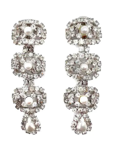 Jennifer Gibson Jewellery aretes de clip con cristales