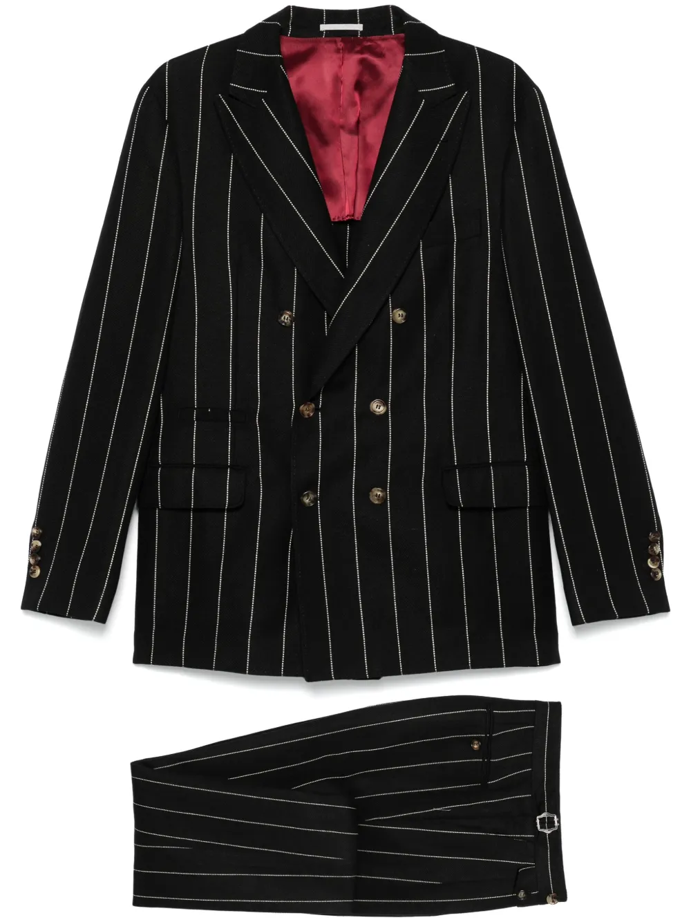 Brunello Cucinelli pinstriped suit | Black | Image 1