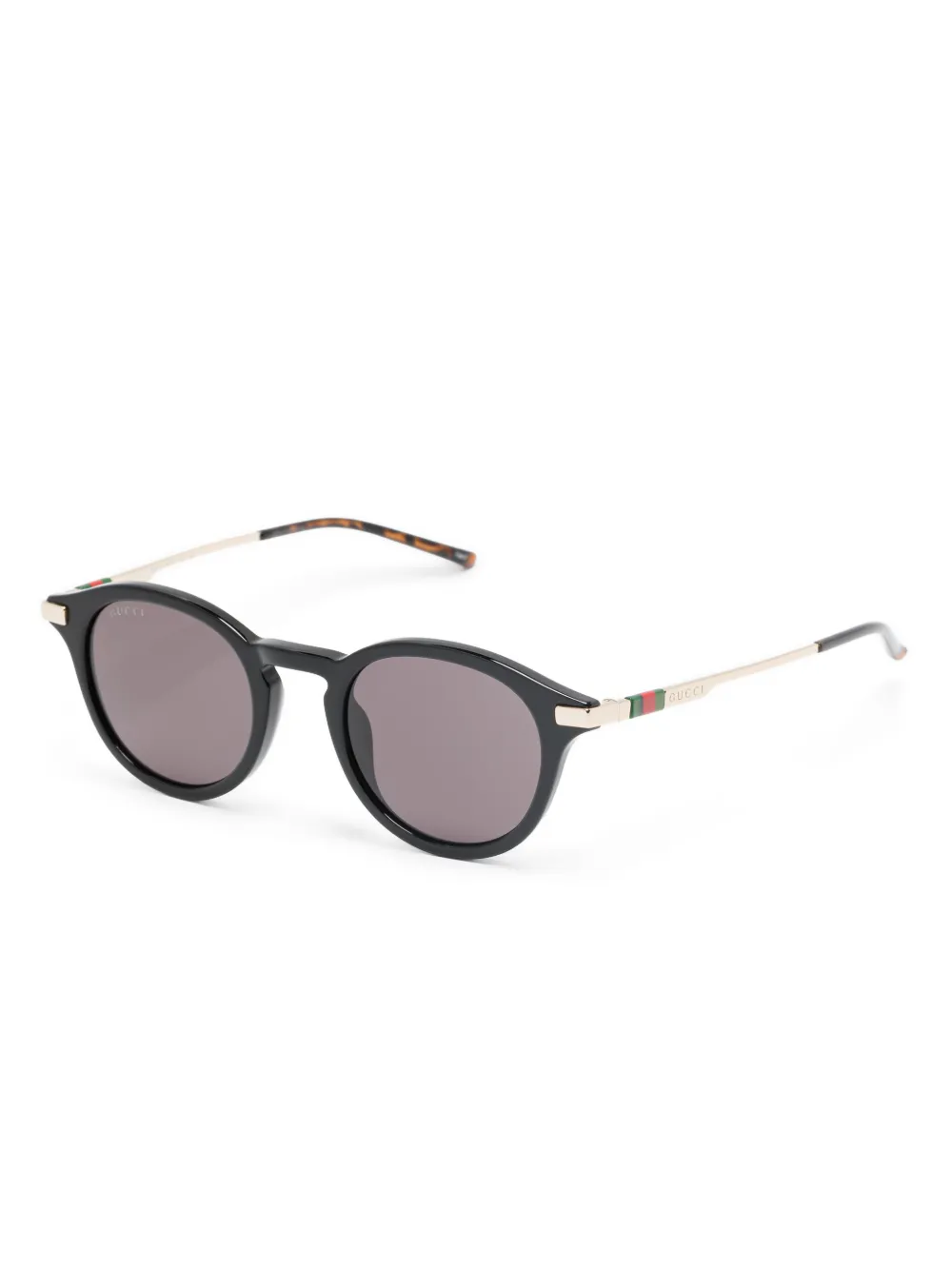 Gucci Eyewear Zonnebril met rond montuur Zwart