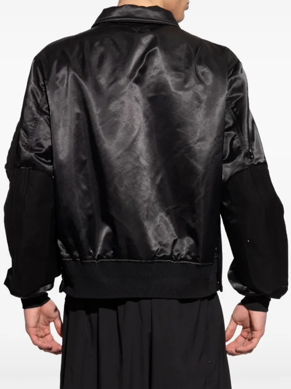 Y-3 panel-detail Bomber Jacket | Black | FARFETCH JO