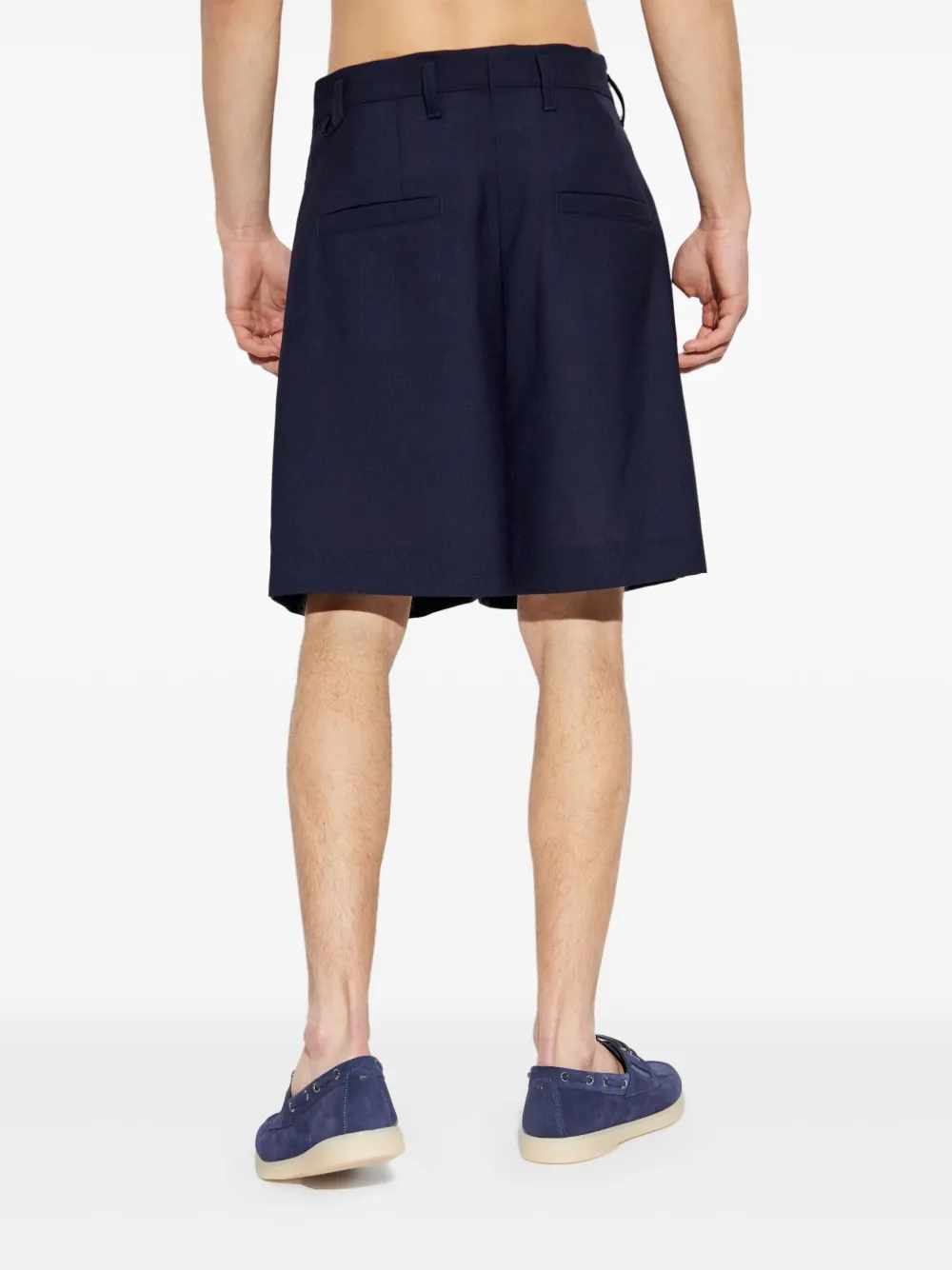 Jacquemus Geplooide shorts Blauw