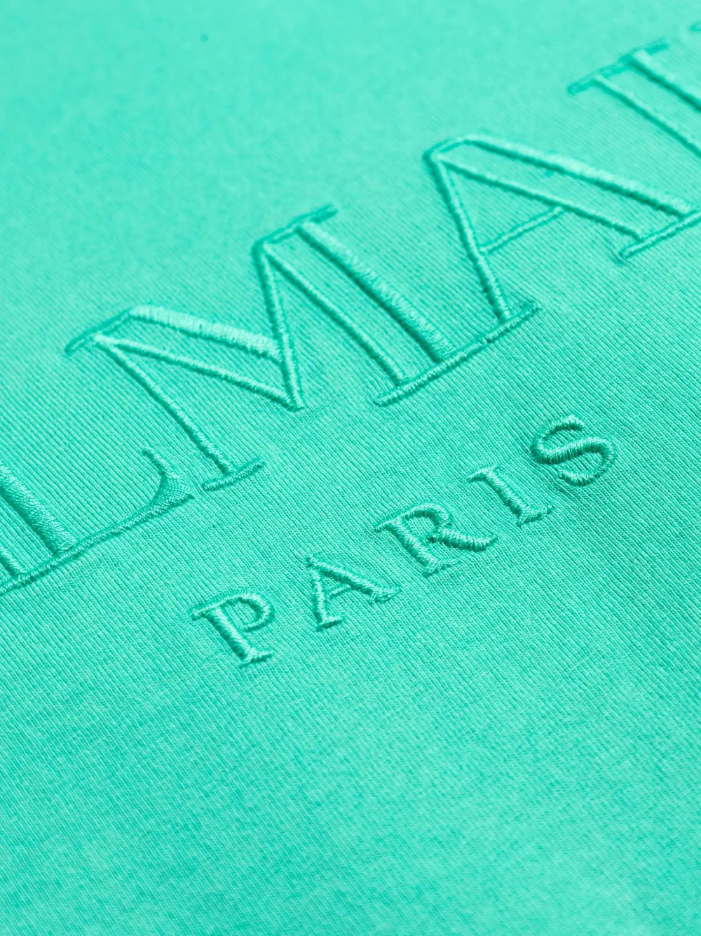 Balmain T-shirt met logo-reliëf Groen