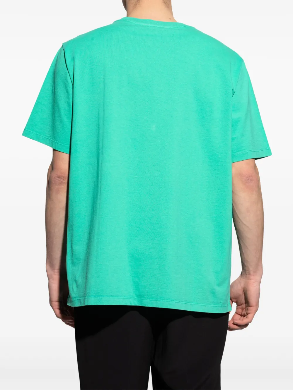 Balmain T-shirt met logo-reliëf Groen