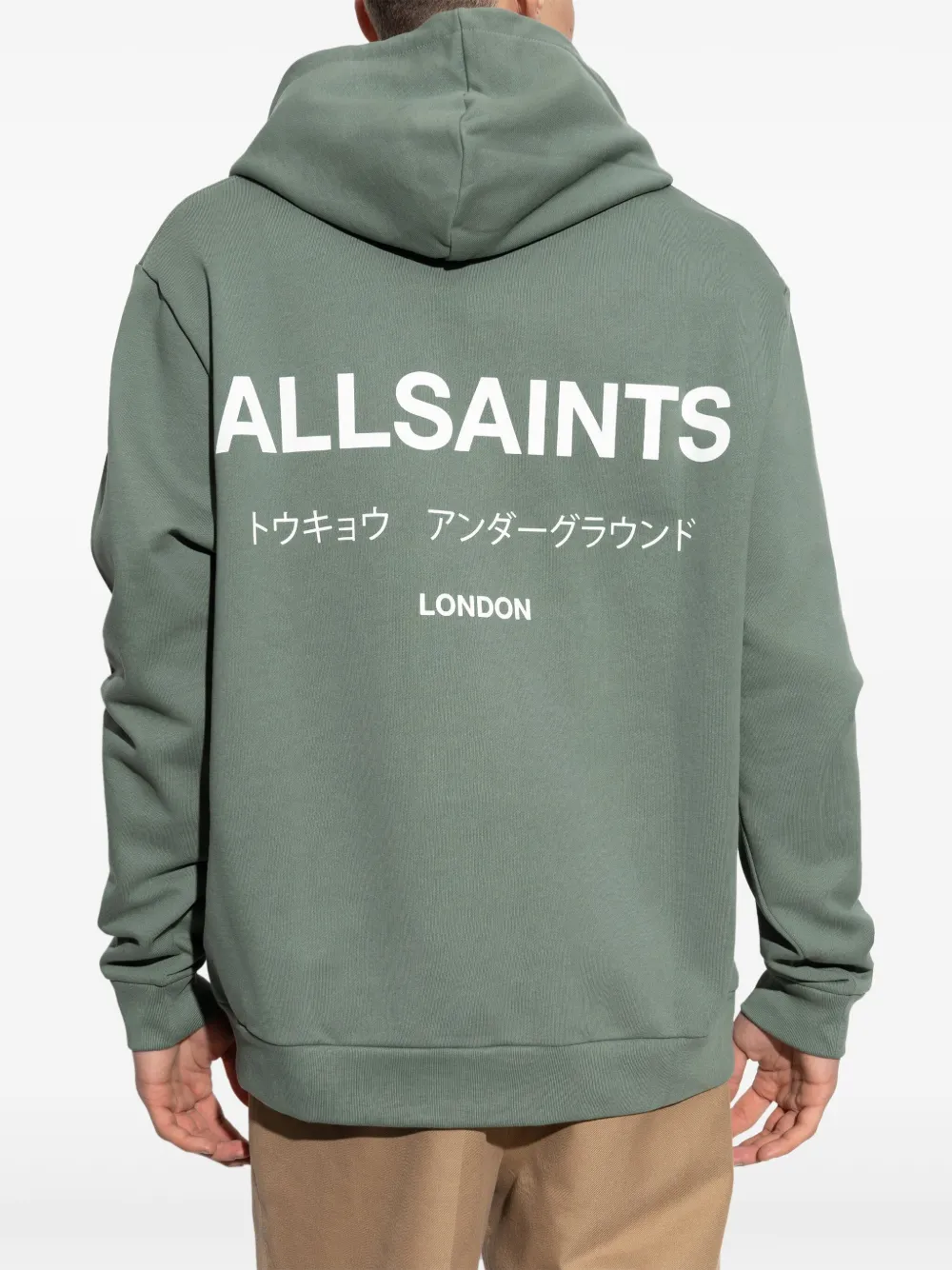 AllSaints Underground hoodie Groen