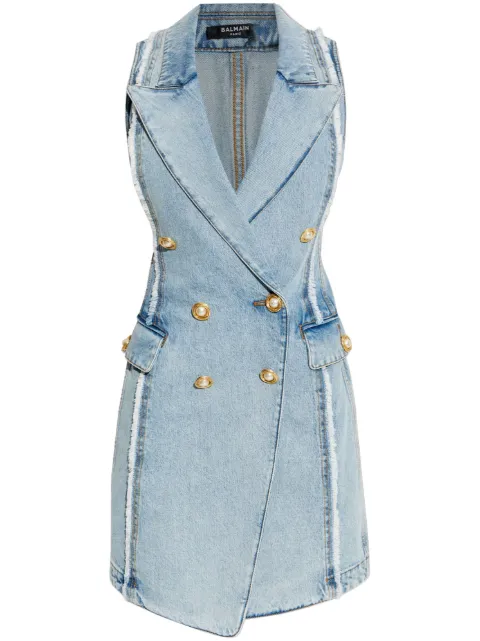 Balmain vestido de vestir de mezclilla