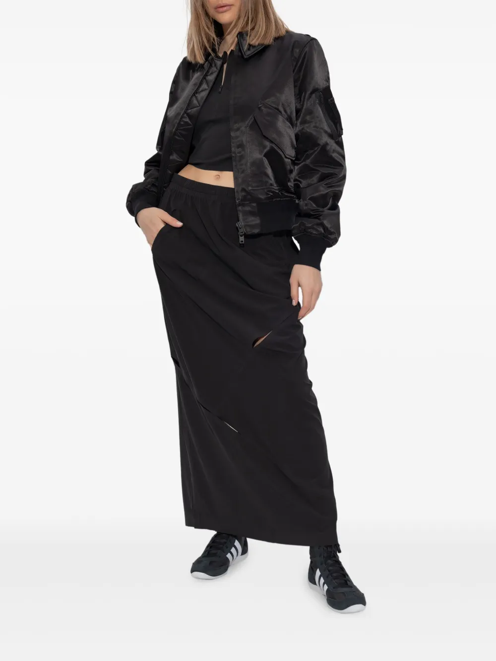 Y-3 chamarra bomber satinada con cierre | Chamarras bomber | Image 2